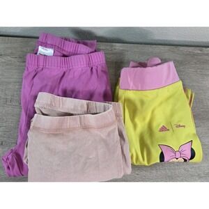 Hanna Andersson Adidas Disney Leggings Bundle Girls 8 130 Pink Minnie